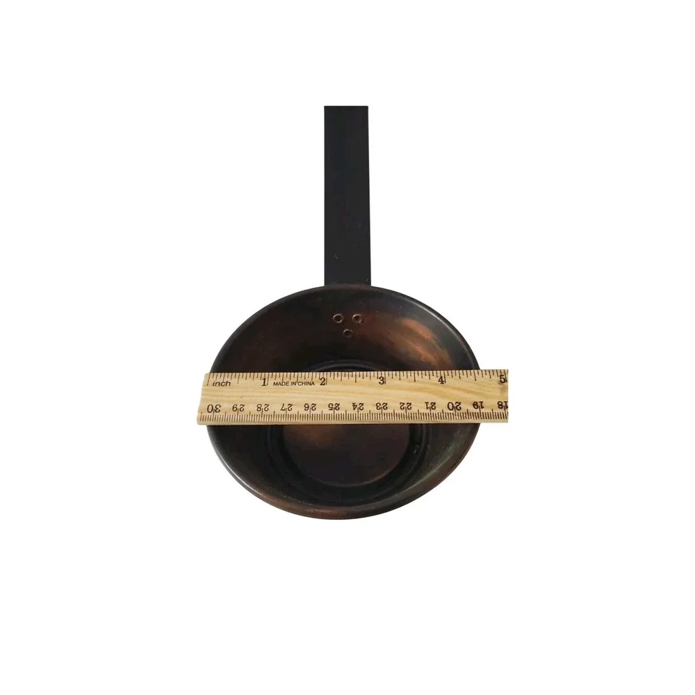 3‎ Vintage Copper & Brass Primitive Hanging Long Handle Skillet Dipper Strainer